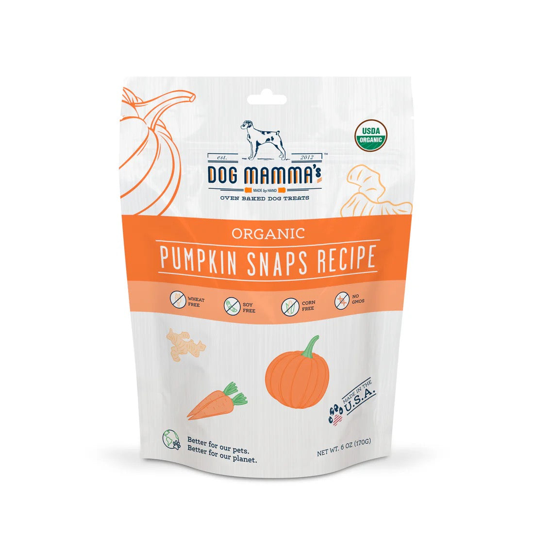 Dog Treats Premium Pumpkin Chews 6oz Training Rewards Premiu - main product image