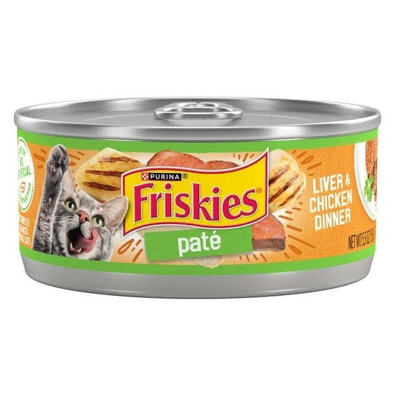 Wet Cat Food Friskies Liver Recipe 5.5oz Daily Meals Premium - main product image