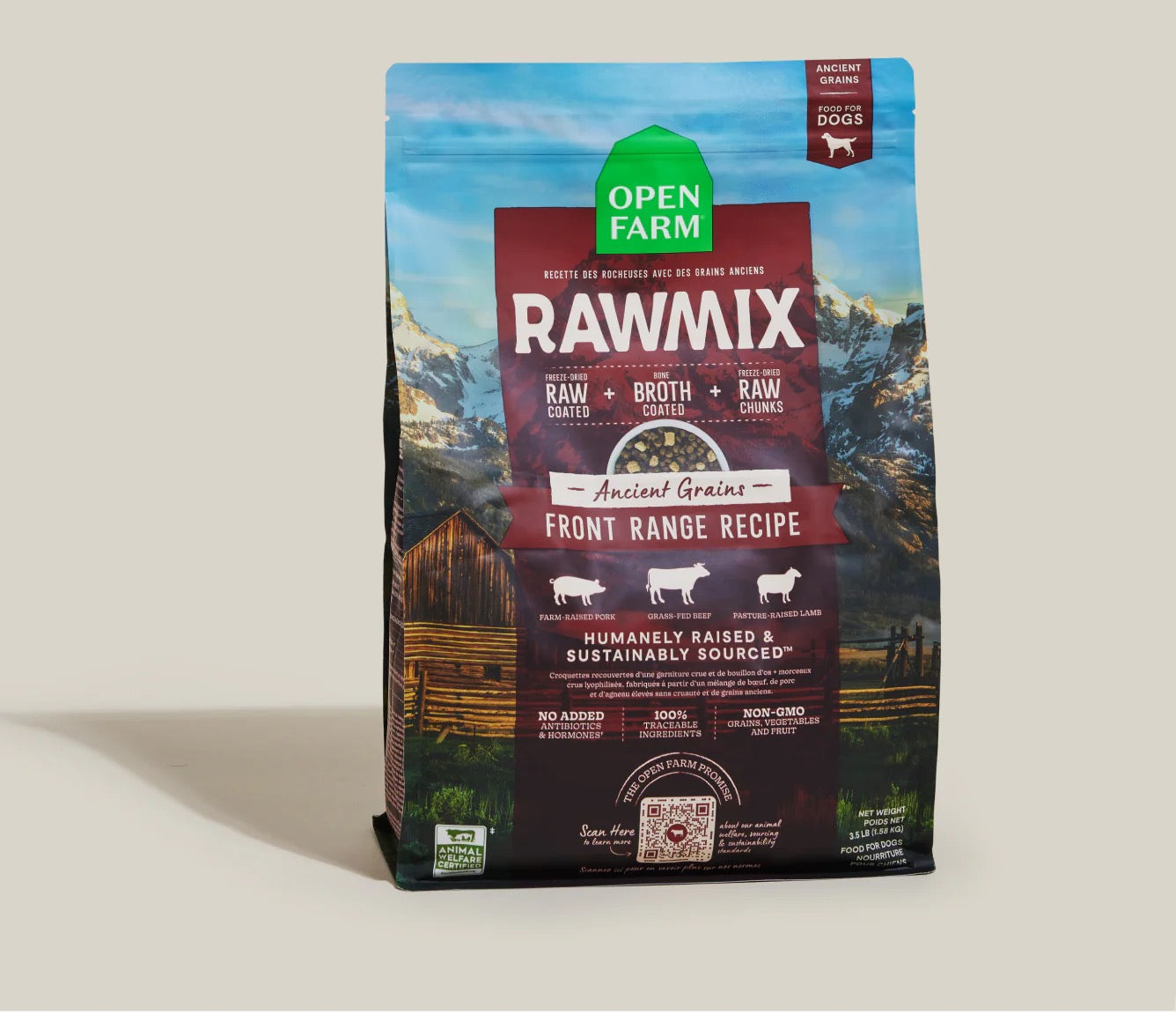 Open Farm RawMix Front Range Ancient Grains Dry Dog Food - main product image