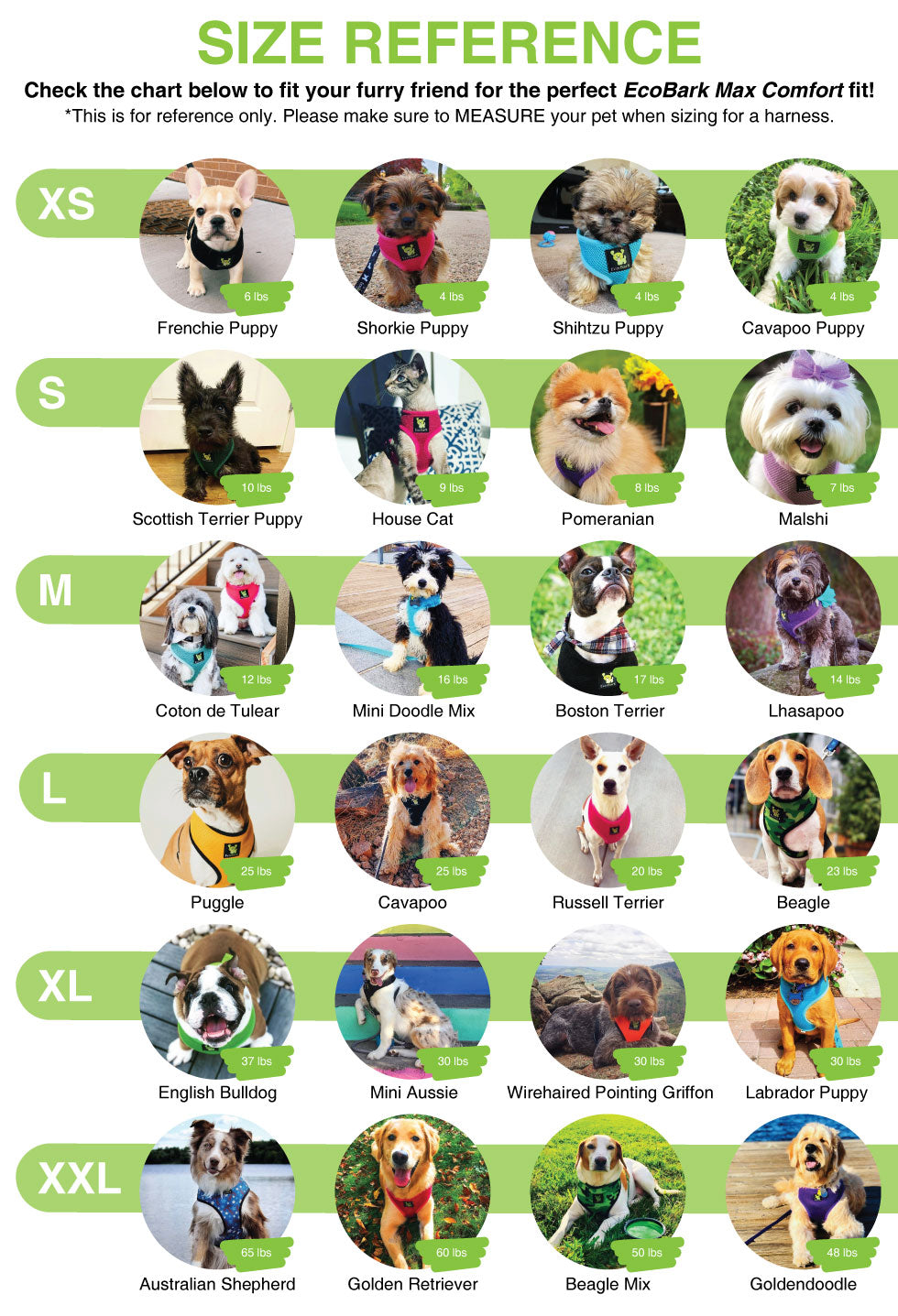 Dog Harness Over-the-Head Harnesses Max Comfort 18 Colors - gallery product image for dog harness