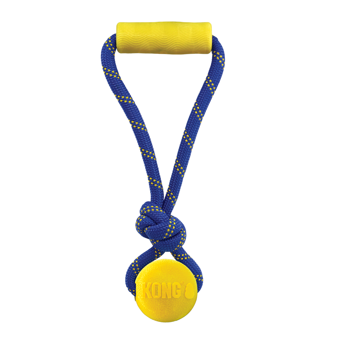 KONG Jaxx Brights Tug W Ball Medium Fetch Dog Toy Durable - main product image