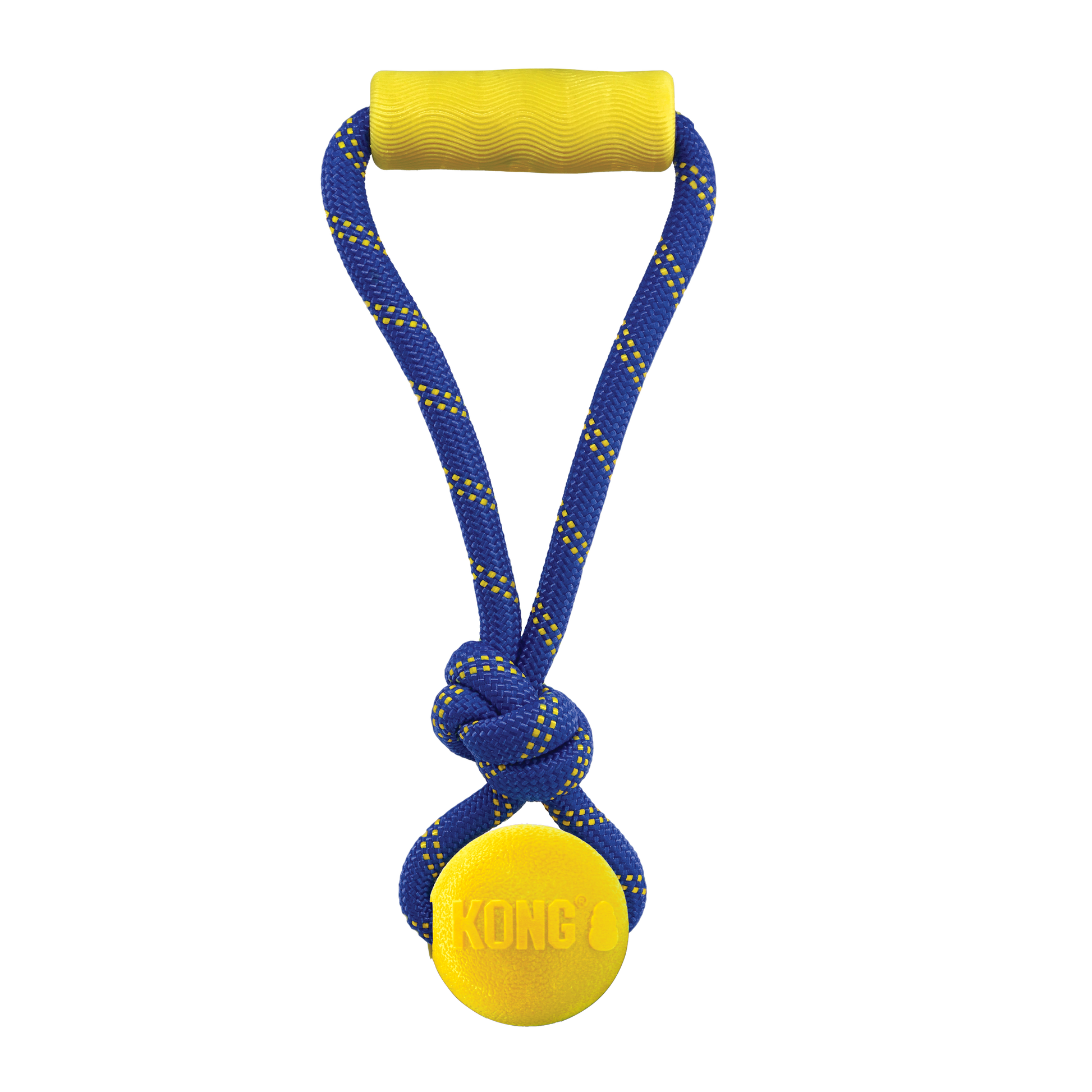 KONG Jaxx Brights Tug W Ball Medium Fetch Dog Toy Durable - main product image