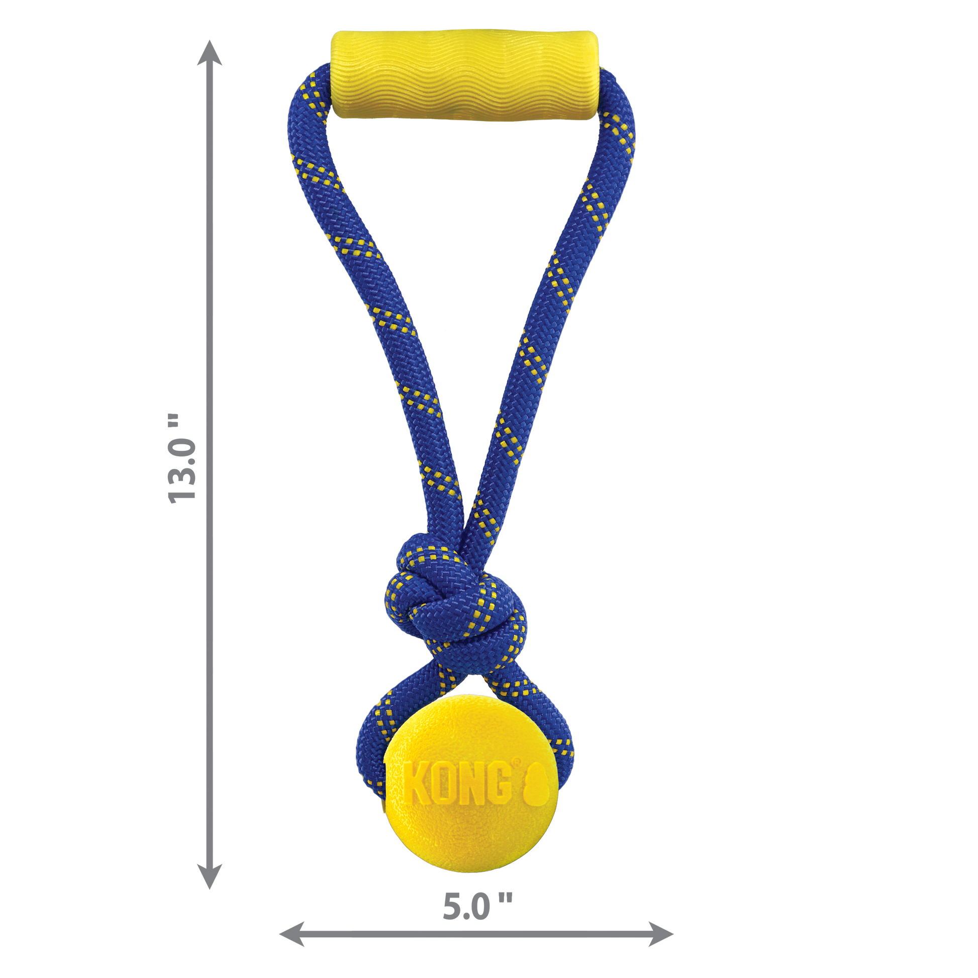 KONG Jaxx Brights Tug W Ball Medium Fetch Dog Toy Durable - gallery image 5