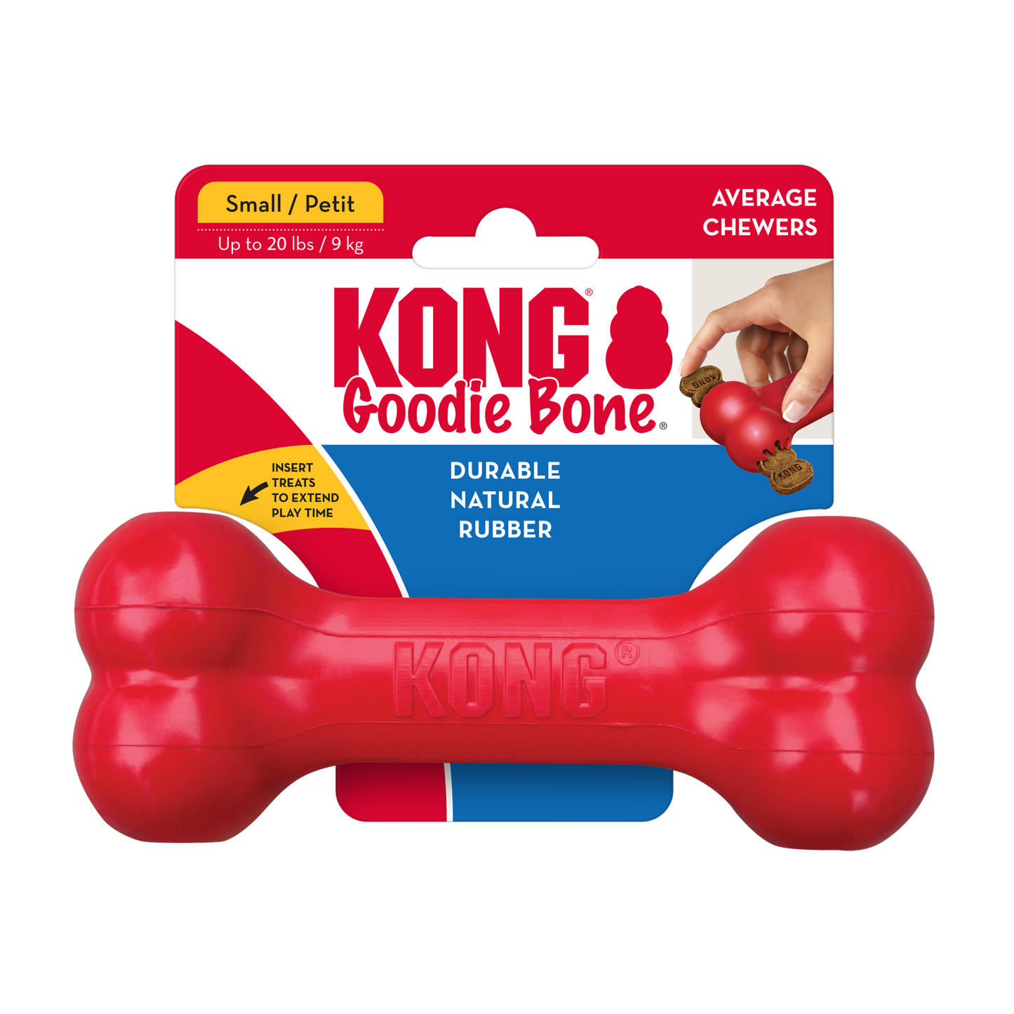 KONG Dog Goodie Bone Treat Dispensing Dog Toy Durable Play - main product image