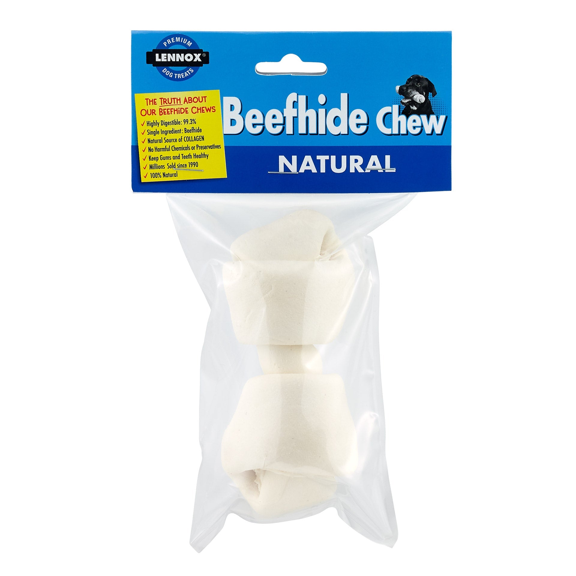 Lennox Premium Knotted White Bone 4 5 Inch Dog Treats - main product image