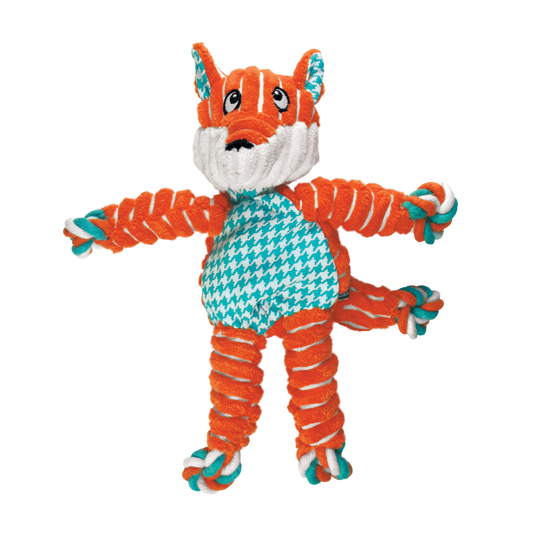 KONG Floppy Knots Fox Medium Large Plush Dog Toy Durable - main product image