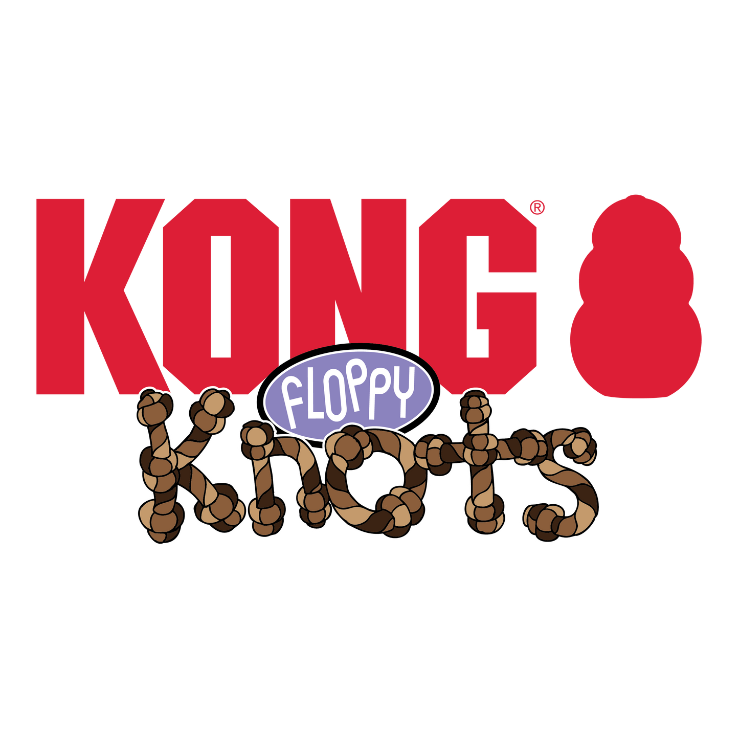 KONG Floppy Knots Fox Medium Large Plush Dog Toy Durable - gallery image 5