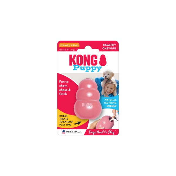 KONG Puppy Kong X Small Assorted Durable Chew Dog Toy Play - main product image