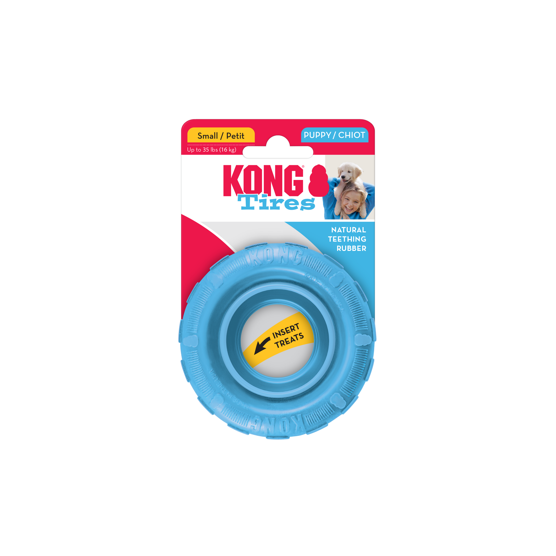 KONG Puppy Tires Small Durable Chew Dog Toy Durable Play - main product image
