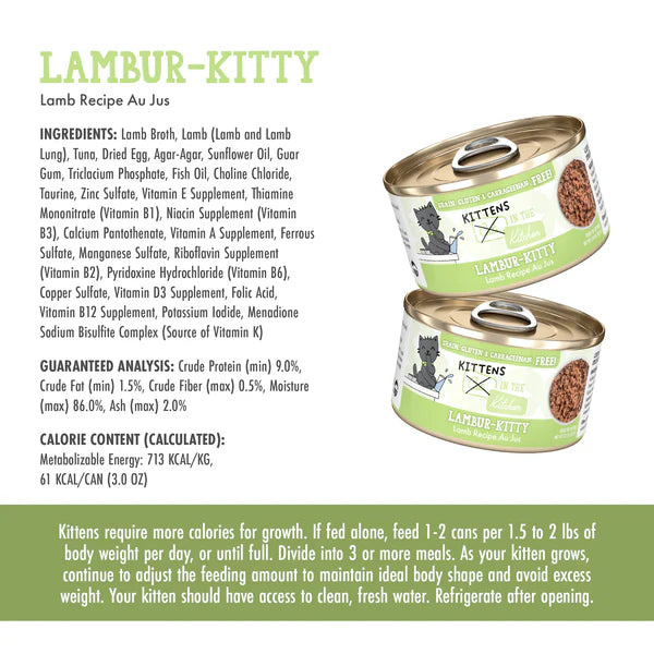 Cats In The Kitchen Kitten Lambur Kitty Lamb Recipe Au Jus - close up view