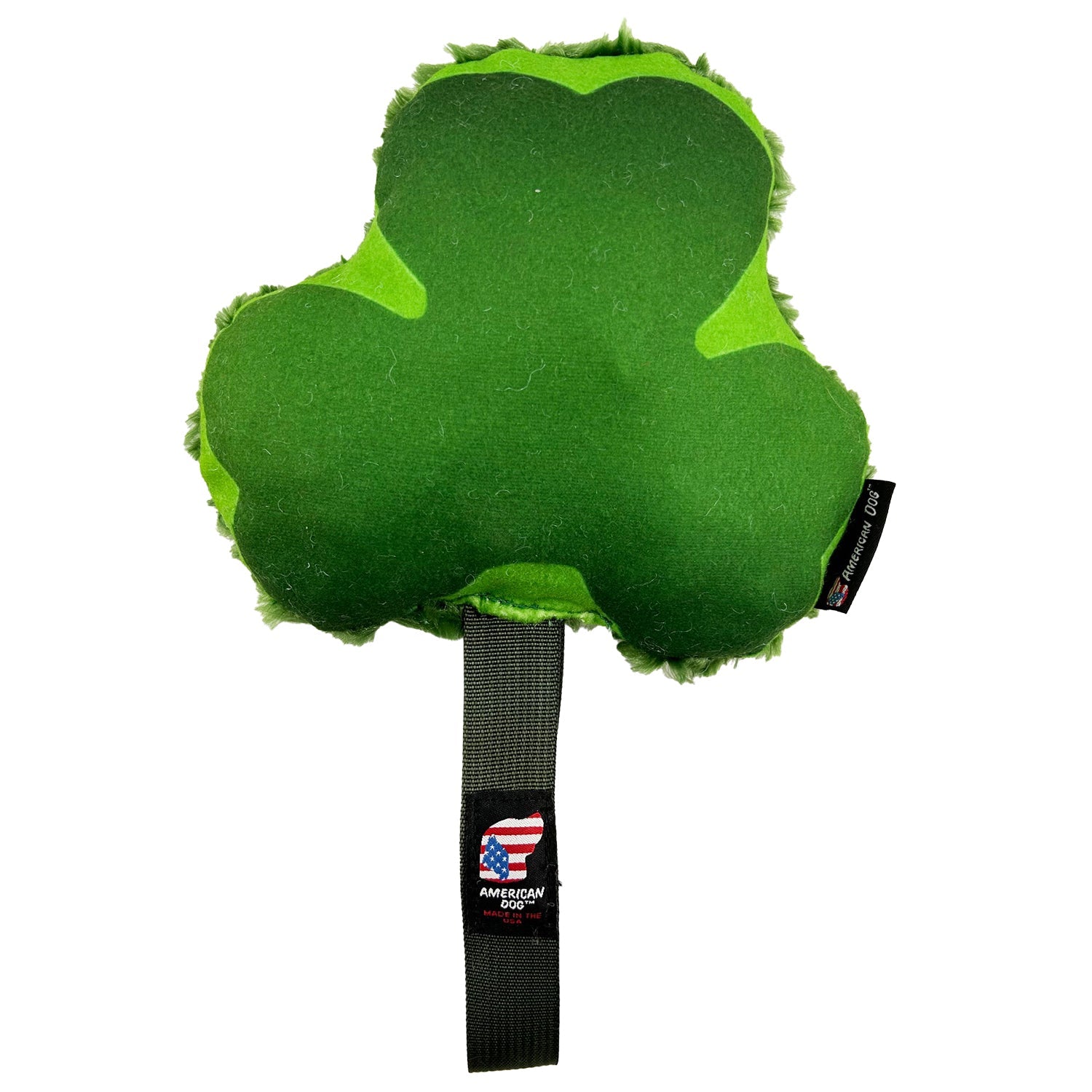 Dog Toy Lucky Dog 9 Shamrock Tug Interactive Plush Chew Play - close up view