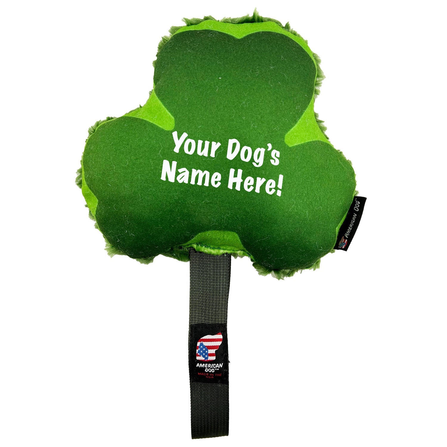Dog Toy Lucky Dog 9 Shamrock Tug Interactive Plush Chew Play - lifestyle view