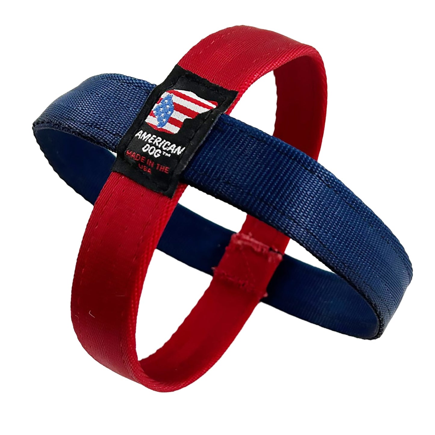 Dog Toy Lucky Dog 9 Two Tone Ring Ball Seatbelt Tug Interact - main product image