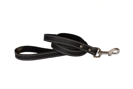 Dog Collar Pro Line Hunting Midnight Black Leather Leash main product image for dogs and cats
