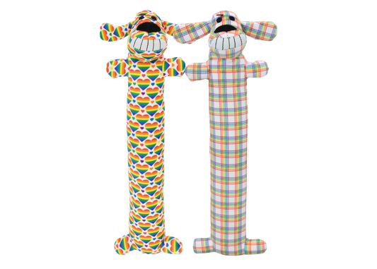 Multipet Loofa Dog Rainbow 12 Interactive Dog Toy Durable - main product image