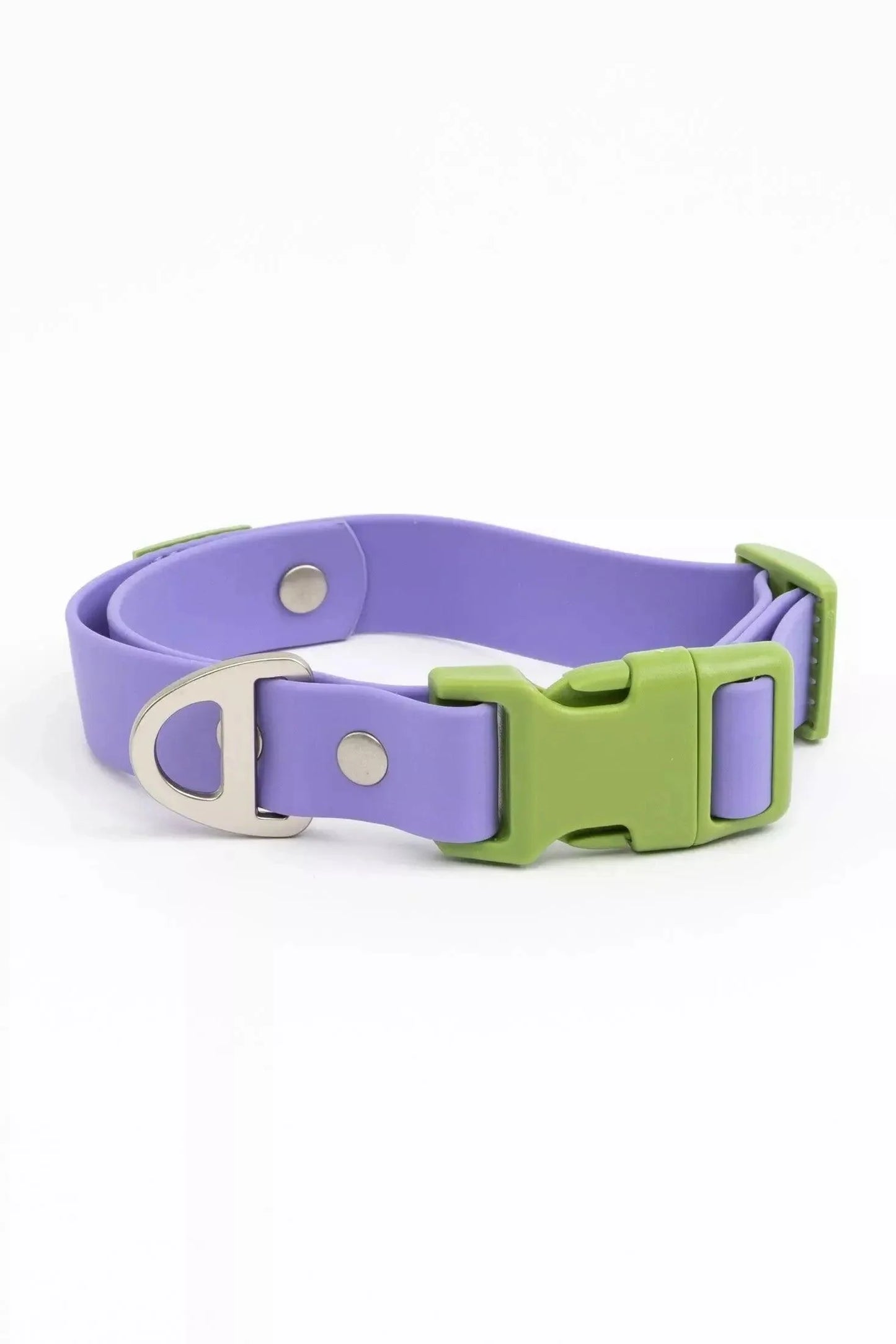 Lavender Garden Waterproof Dog Collar Adjustable Dog Walking - close up view