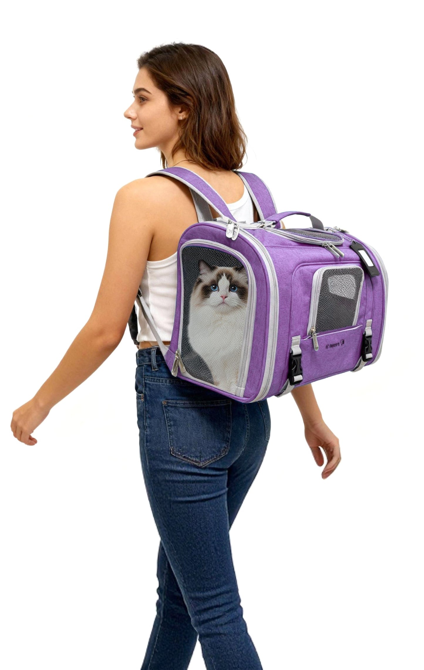 Mr. Peanut's Monterey Series Airline Compliant Horizontal Backpack Pet Carrier - gallery image 38