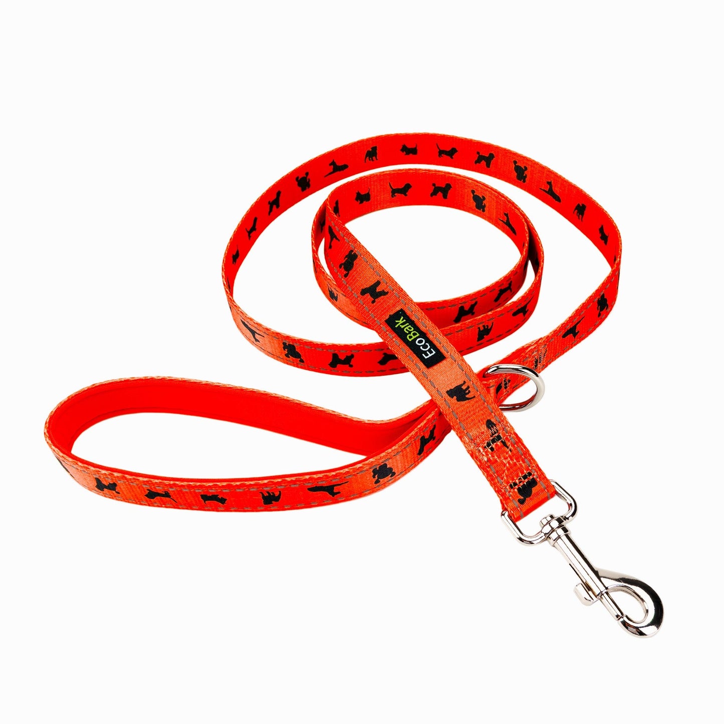 Dog Leash EcoBark Safety Orange Leash- Padded Comfort Grip - gallery product image for dog leash