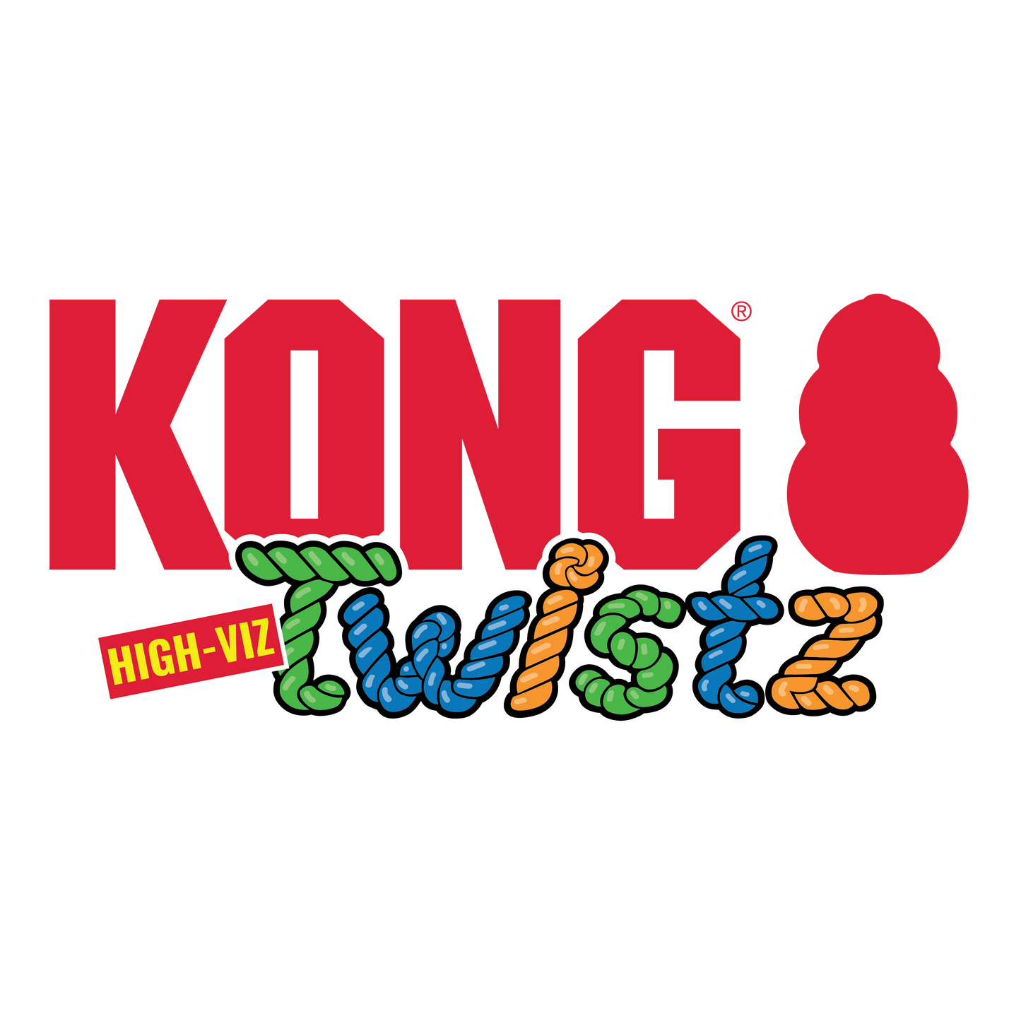 KONG Twistz High Viz Ball Large Fetch Dog Toy Durable Play - gallery image 5