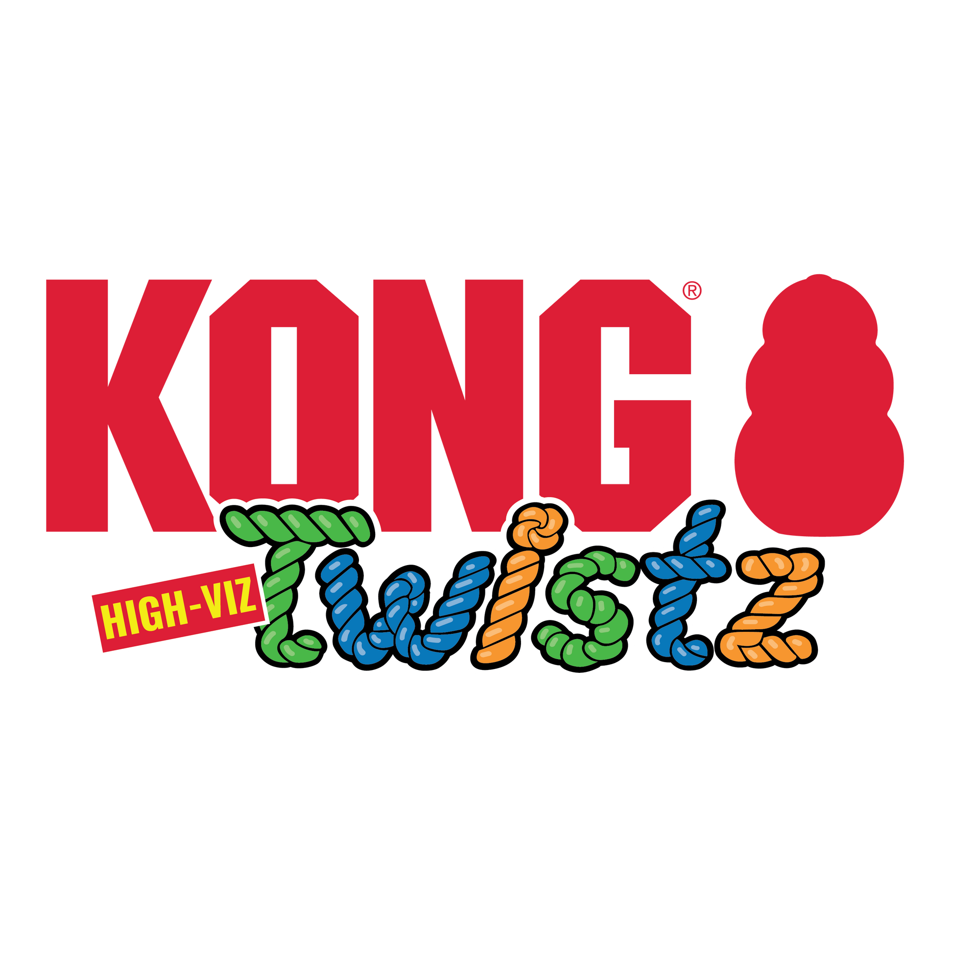 KONG Twistz High Viz Ball Large Fetch Dog Toy Durable Play - gallery image 5