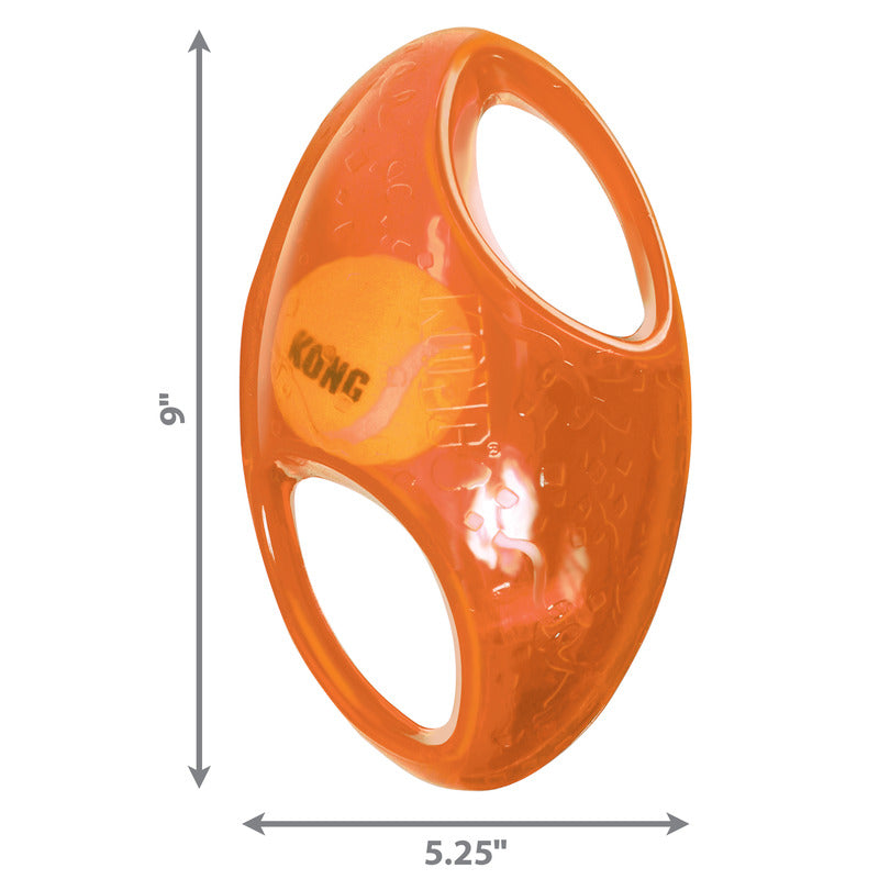 KONG Jumbler Football Fetch Dog Toy Durable Play - gallery image 7