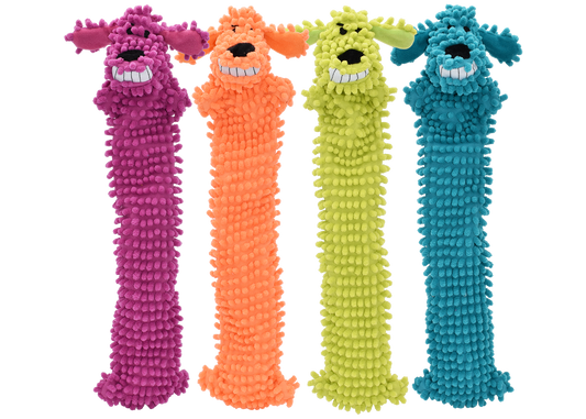Multipet Loofa Floppy Assorted Colors 12 Interactive Dog - detail view