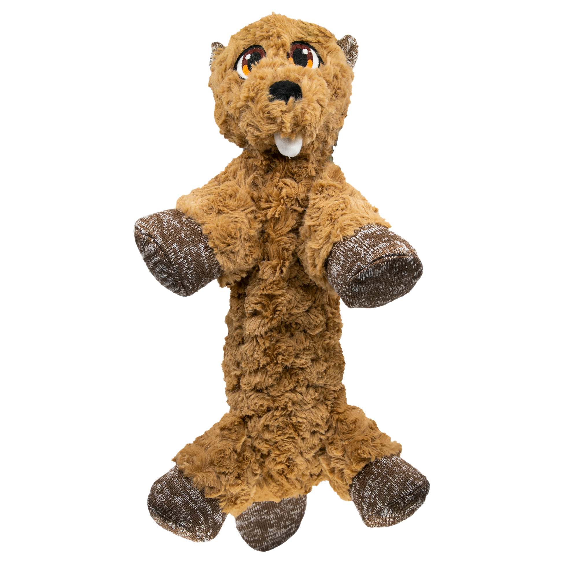 KONG Low Stuff Flopzie Beaver Medium Plush Dog Toy Durable - main product image
