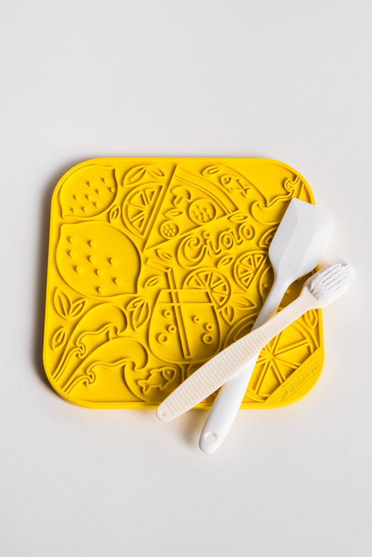 Dog Bed Lick Mat Limoncello for Slow Feeder Enrichment Mat - main product image for dog bed