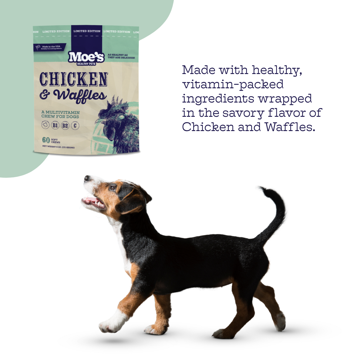 Chicken and Waffles Chews - lifestyle view