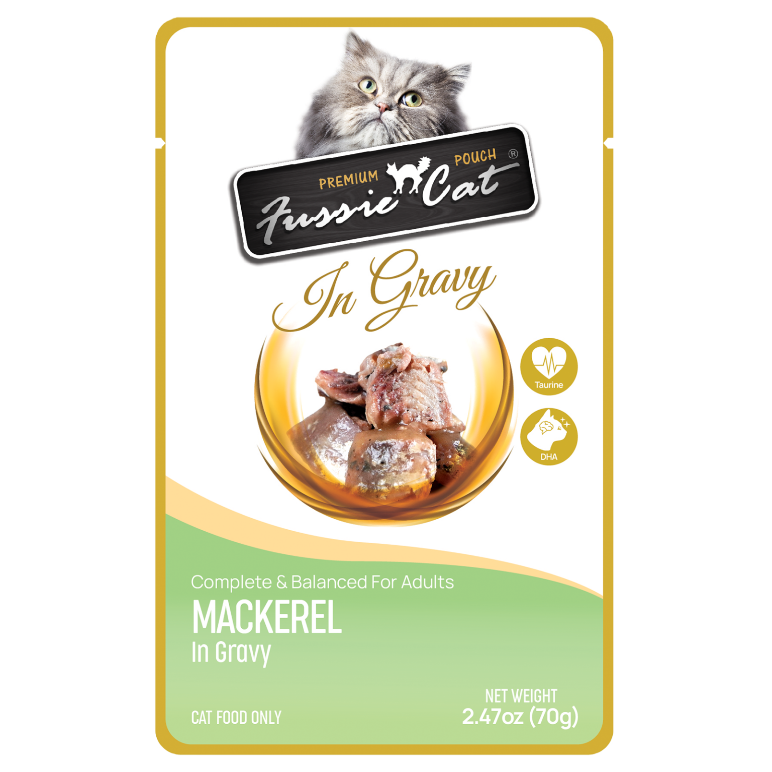 Fussie Cat Pouch Mackerel In Gravy 2 47Oz Wet Cat Food - main product image