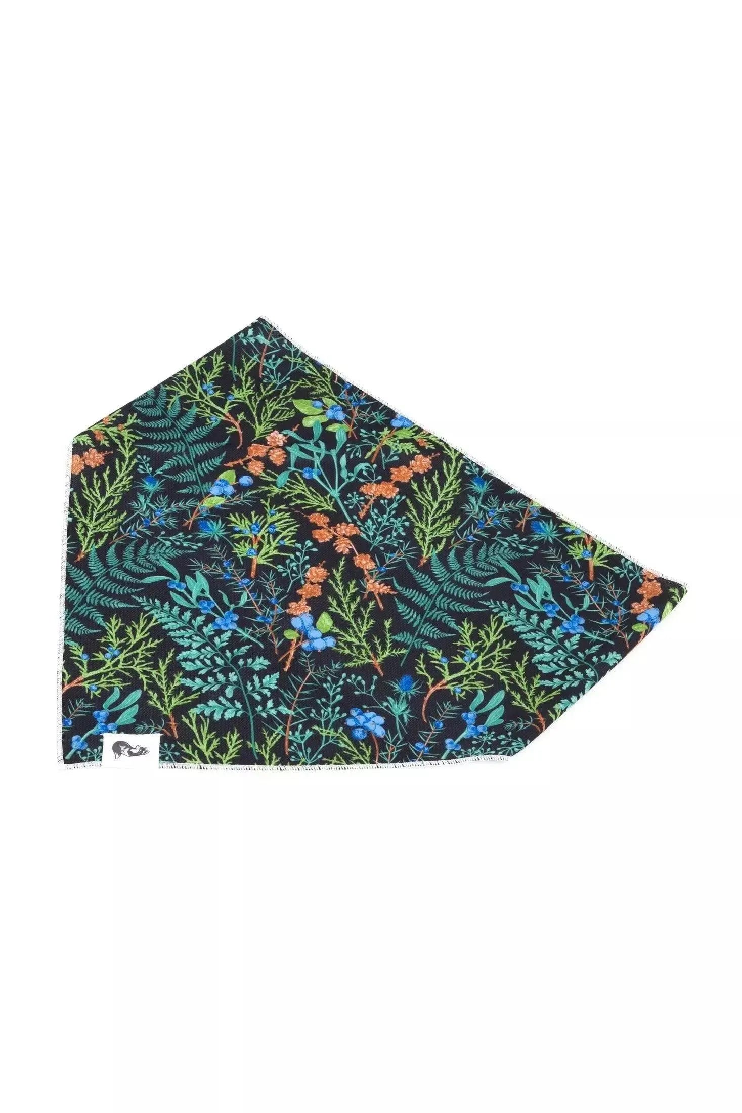 Magical Fern Forest Dog Bandana Matching Keychain Dog Pet - close up view