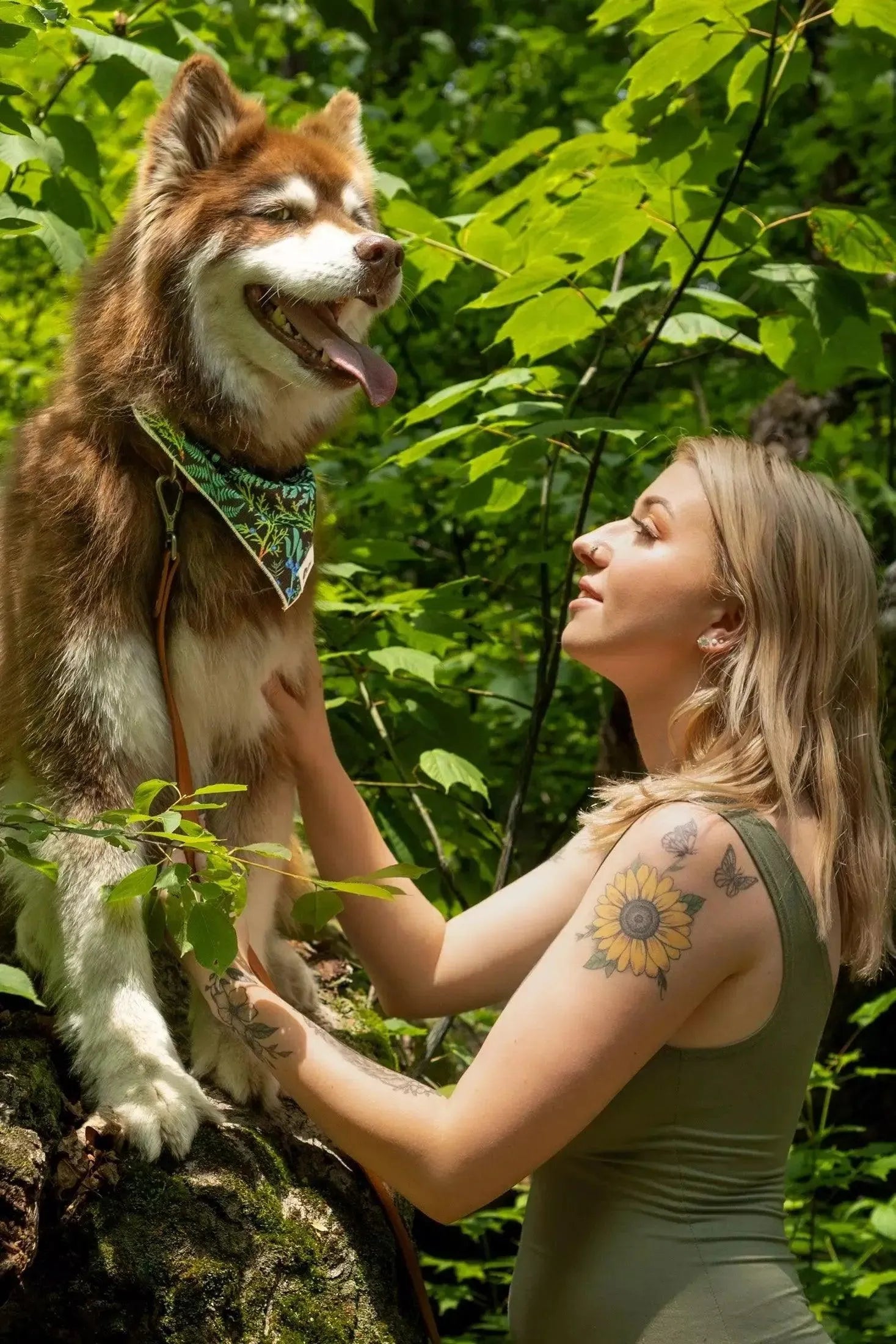 Magical Fern Forest Dog Bandana Matching Keychain Dog Pet - gallery image 5
