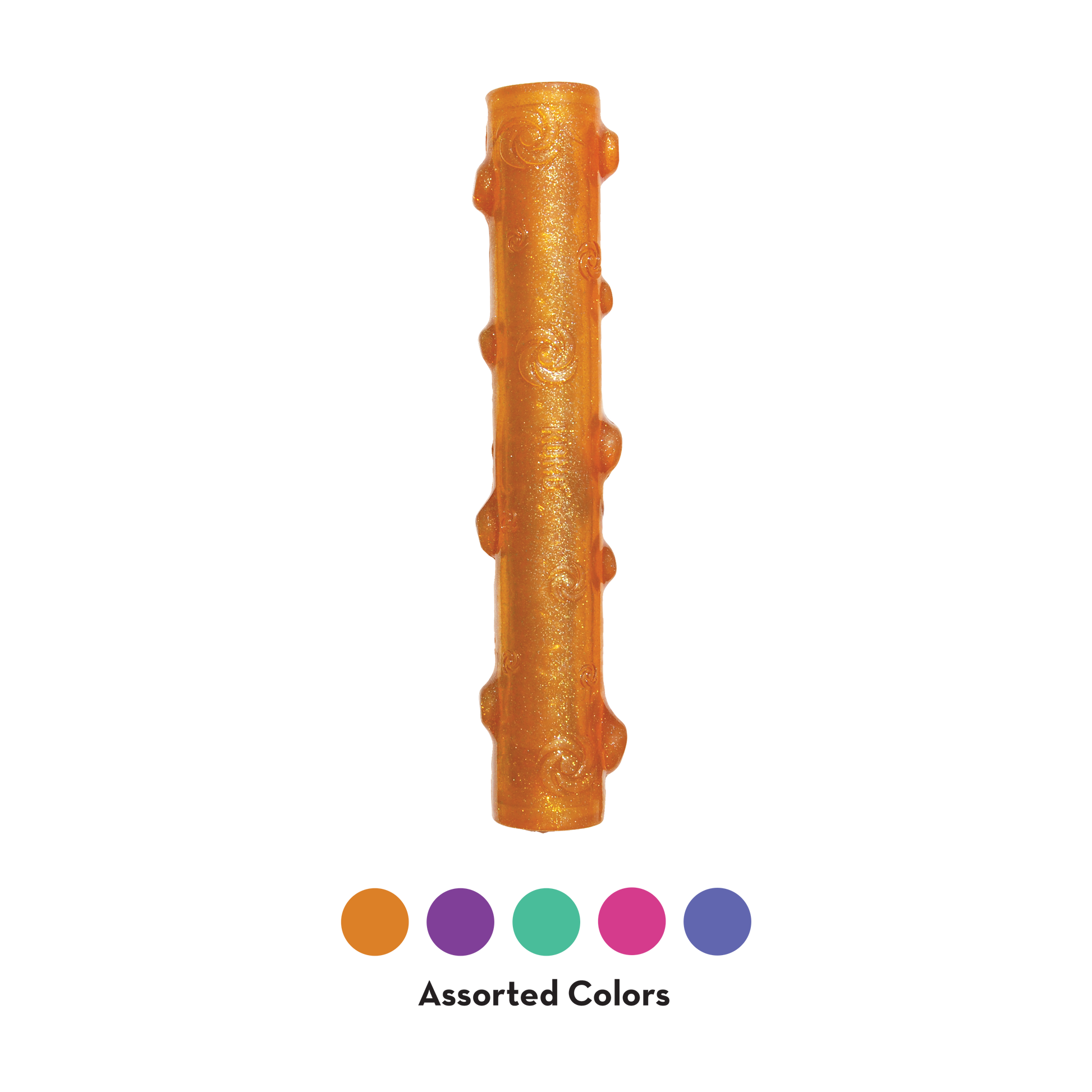 KONG Squeezz Crackle Stick Interactive Dog Toy Durable Play - close up view
