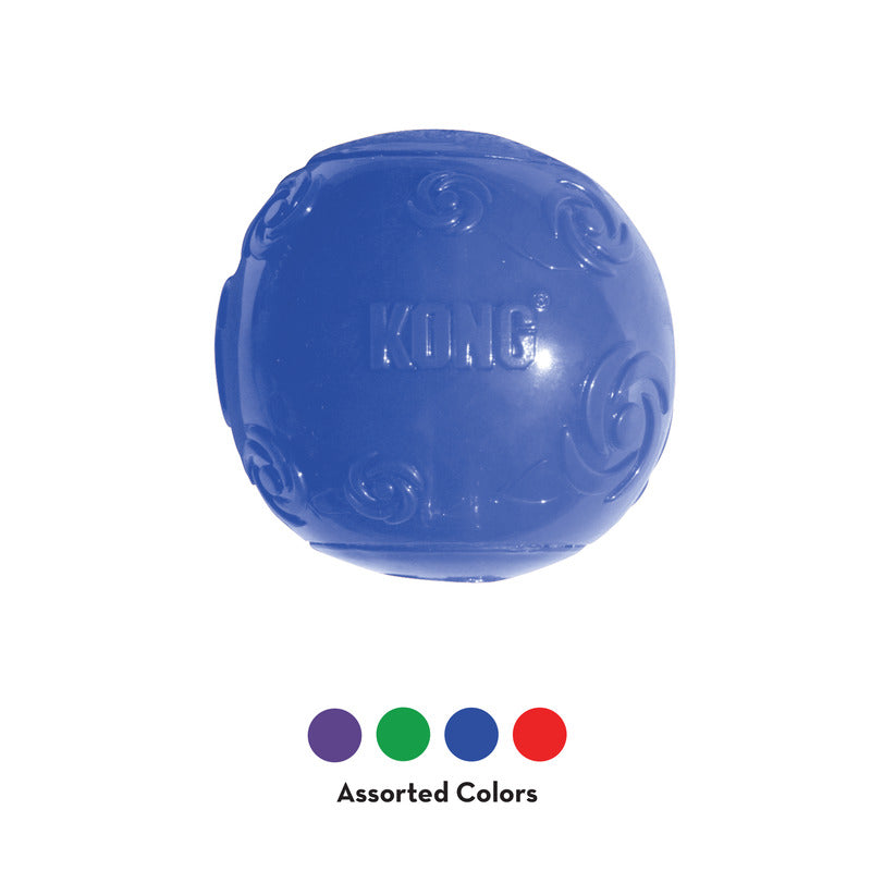KONG Squeezz Ball Fetch Dog Toy Durable Play - close up view
