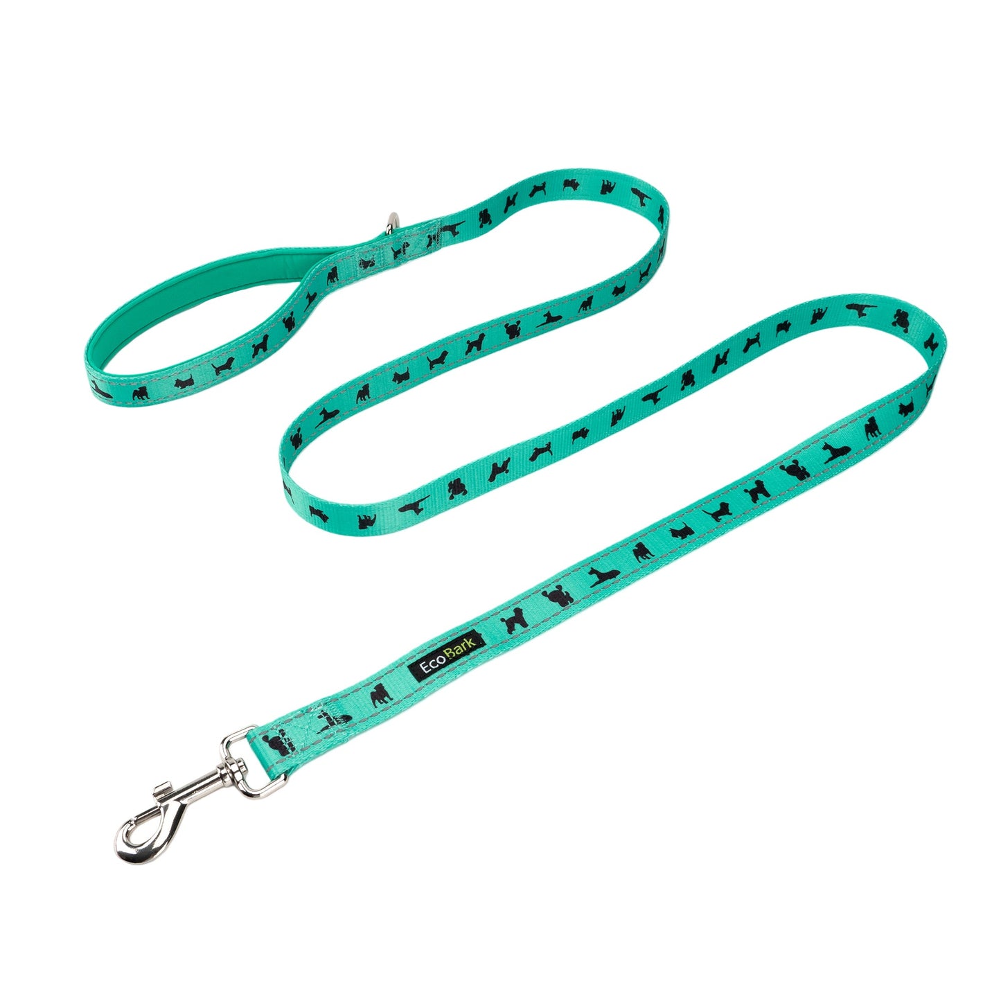 Dog Leash EcoBark Mint Turquoise Leash Comfort Grip Padded - gallery product image for dog leash