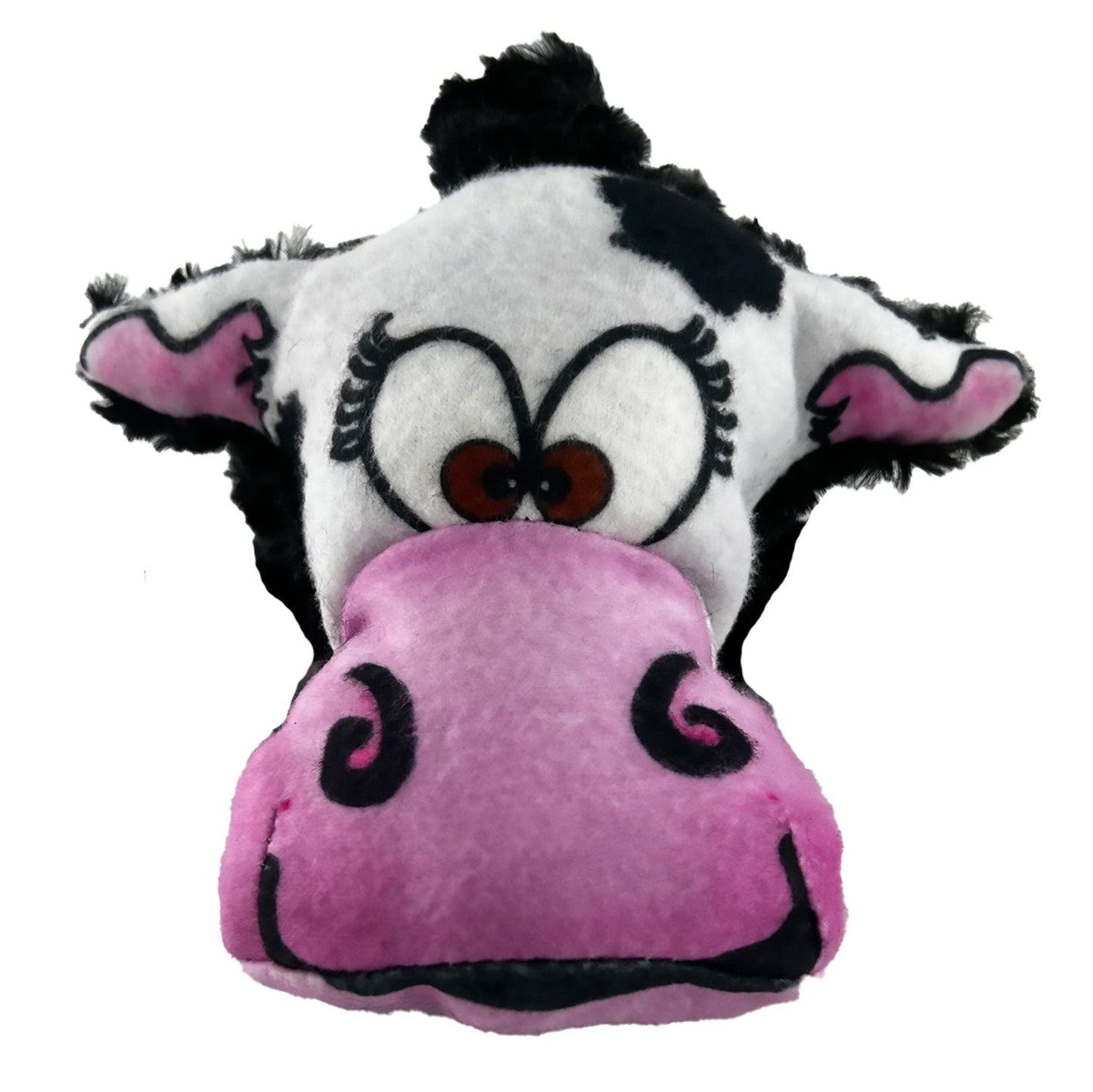 Dog Toy Moo Ria The Cow Interactive Plush Chew Play Durable - close up view for Dog Toys