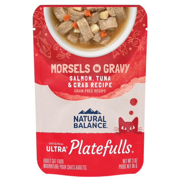 Natural Balance Cat Pouch Platefulls Salmon Tuna Crab 3Oz - main product image