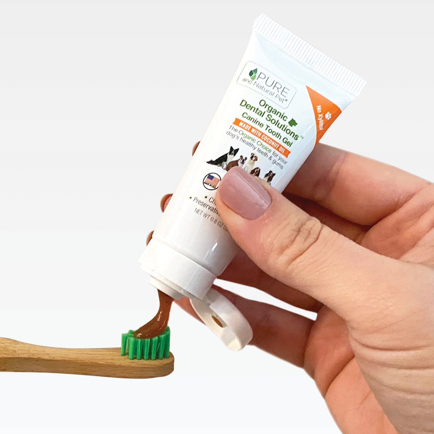 Tooth Gel and Bamboo Toothbrush for Small Dogs - Organic Dental Solutions� - lifestyle view