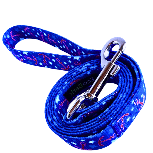 Dog Leash EcoBark Nautical Leash-Padded Comfort Grip Leash - main product image for dog leash