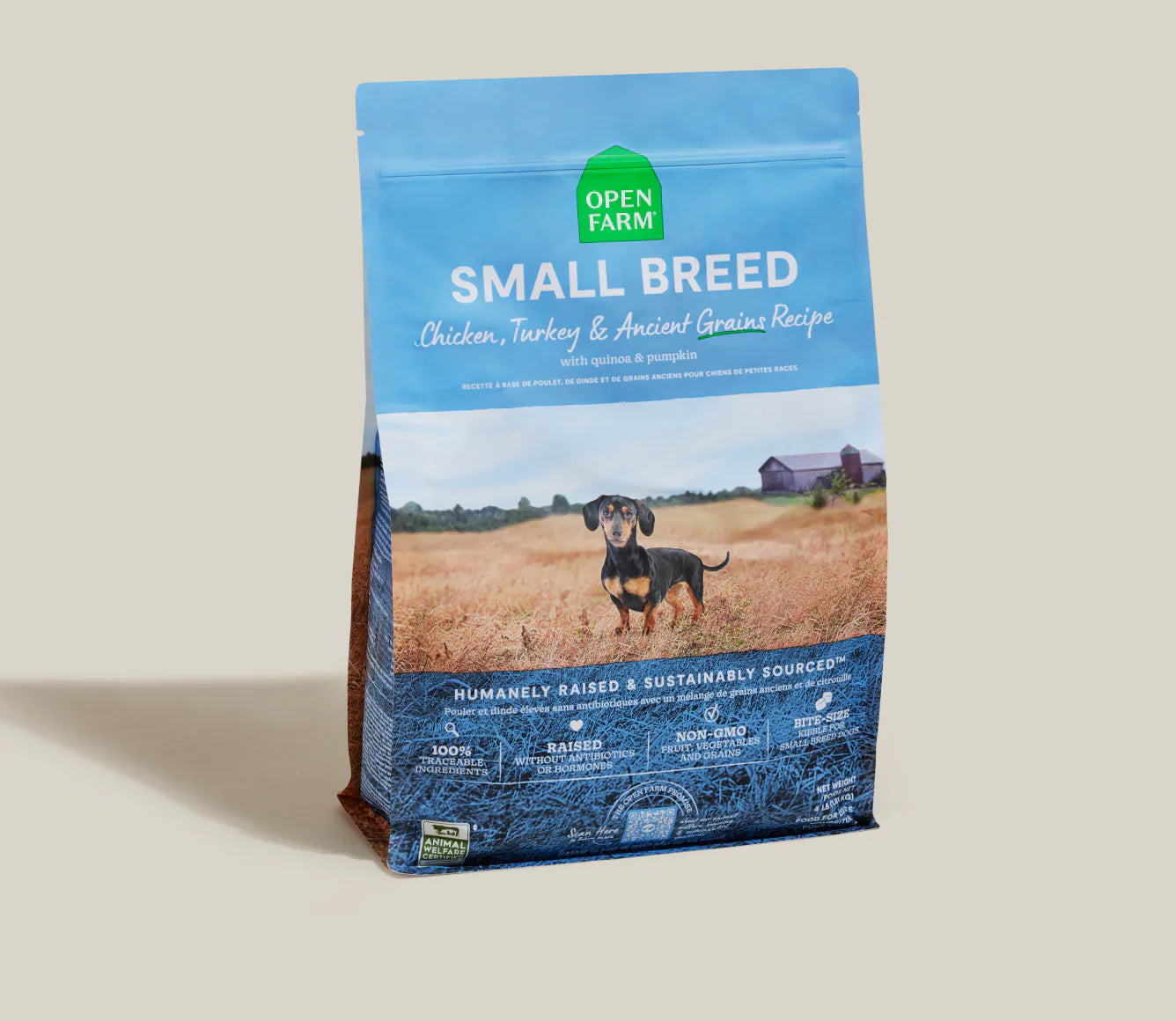 Open Farm Small Breed Chicken Turkey Ancient Grains Dry Dog - main product image