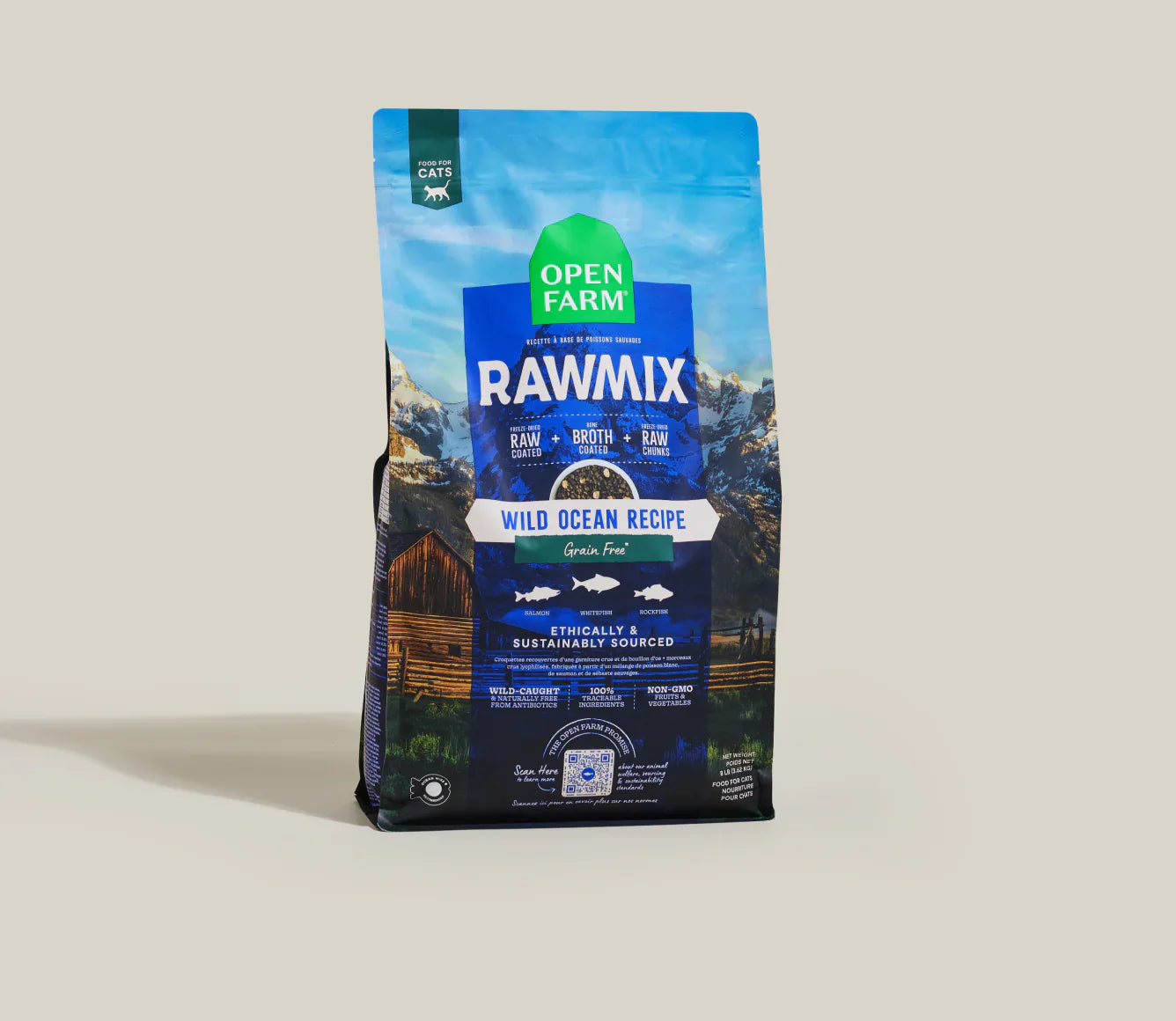 Open Farm Cat Grain Free Raw Mix Wild Ocean 2 25Lb Freeze - main product image