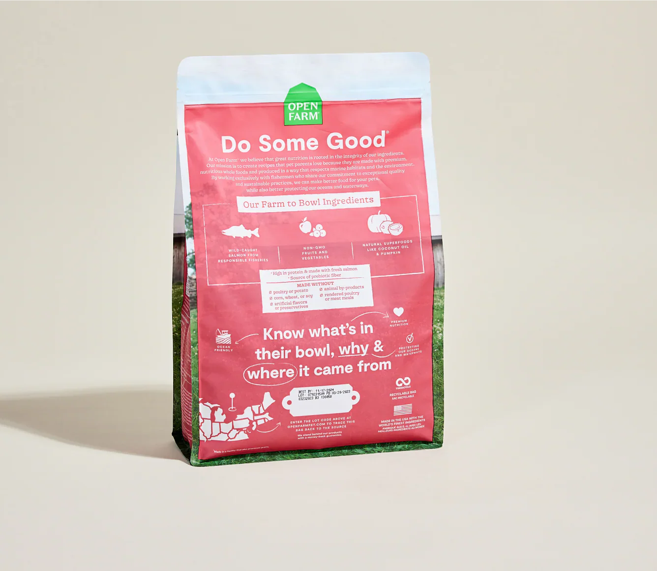 Open Farm Cat Grain Free Wild Salmon Dry Cat Food Premium - detail view