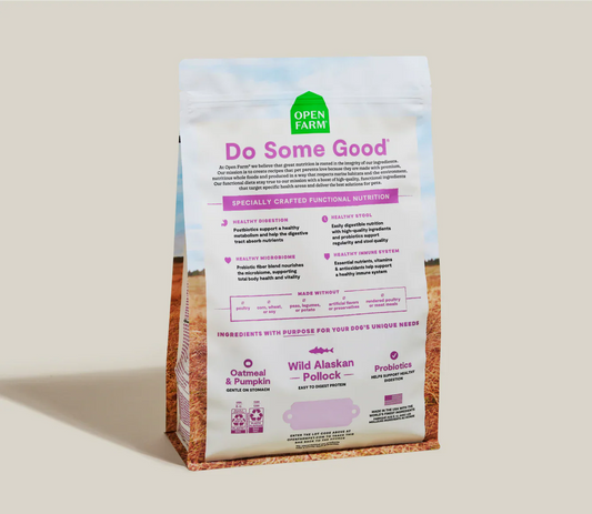 Open Farm Pollock & Oatmeal Digestive Health Dry Dog Food - detail view