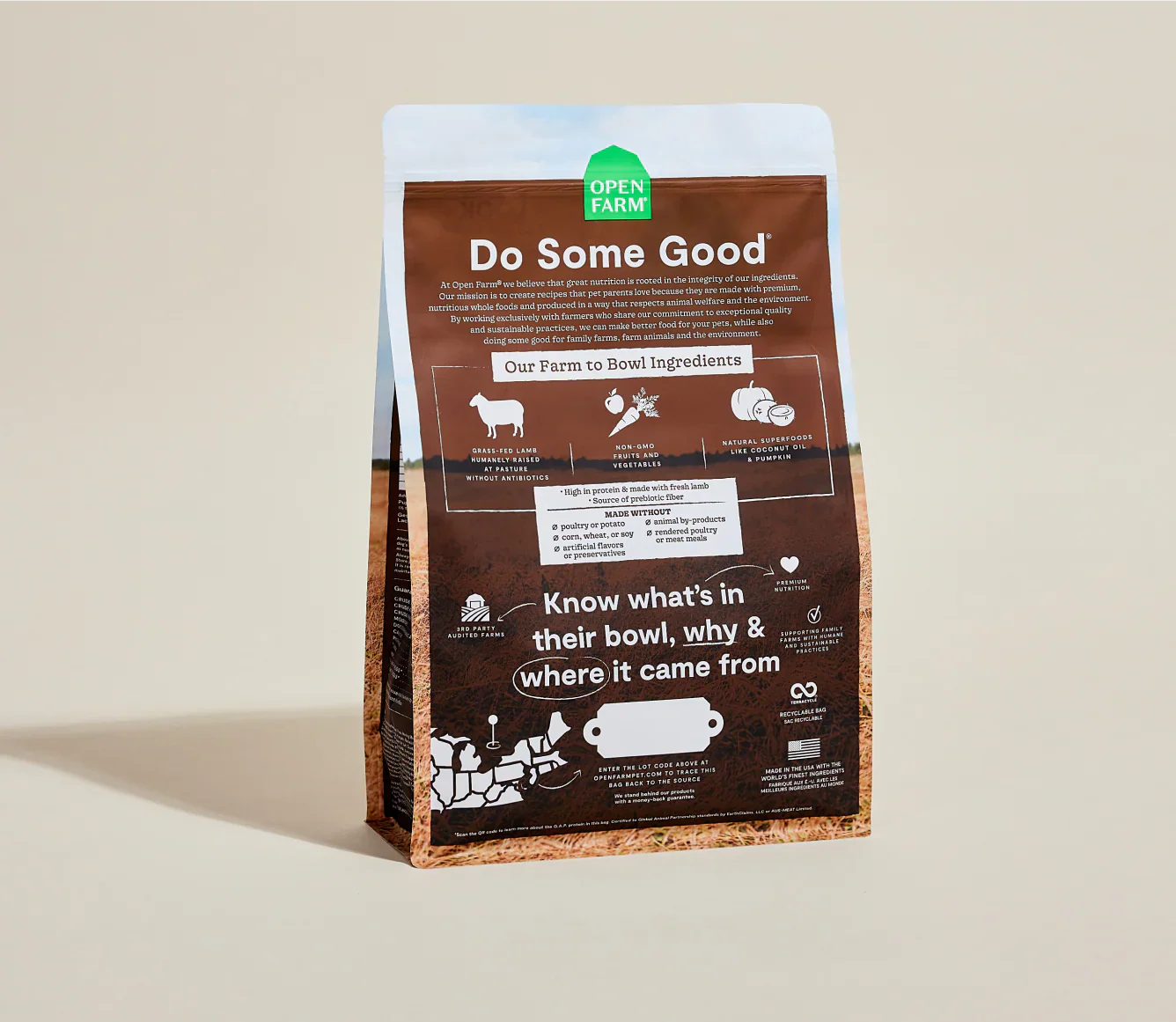 Open Farm Grain Free Pasture Raised Lamb Dry Dog Food Dry - detail view