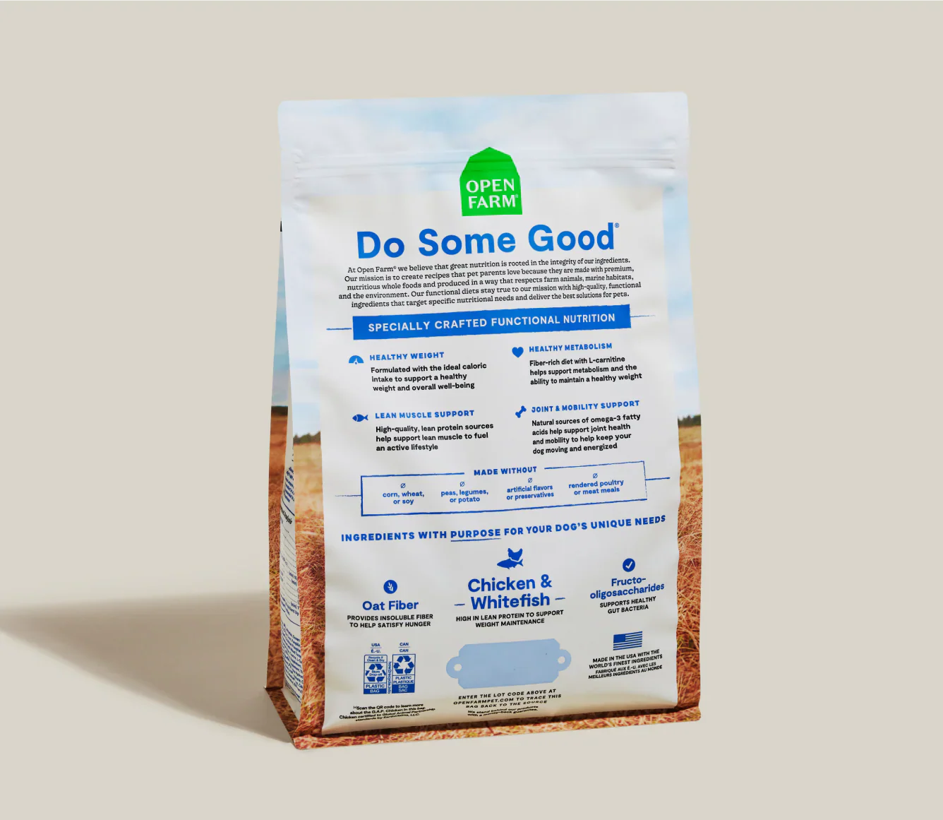 Open Farm Chicken & Whitefish Healthy Weight Dry Dog Food - detail view