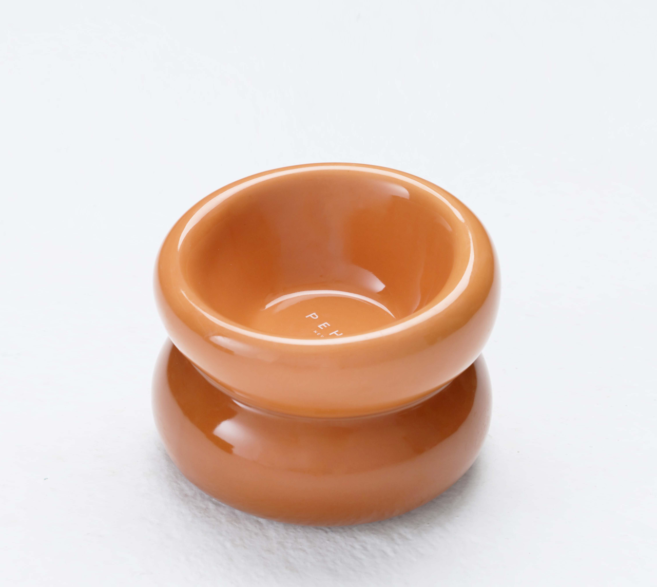 Souffle Pet Bowl Amber Orange Pet Feeding Hydration Supply - lifestyle view