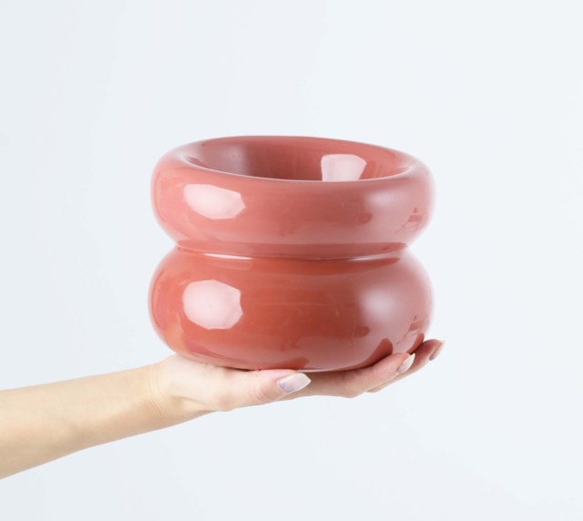 Souffle Pet Bowl Rose Pink Pet Feeding Hydration Supply - lifestyle view