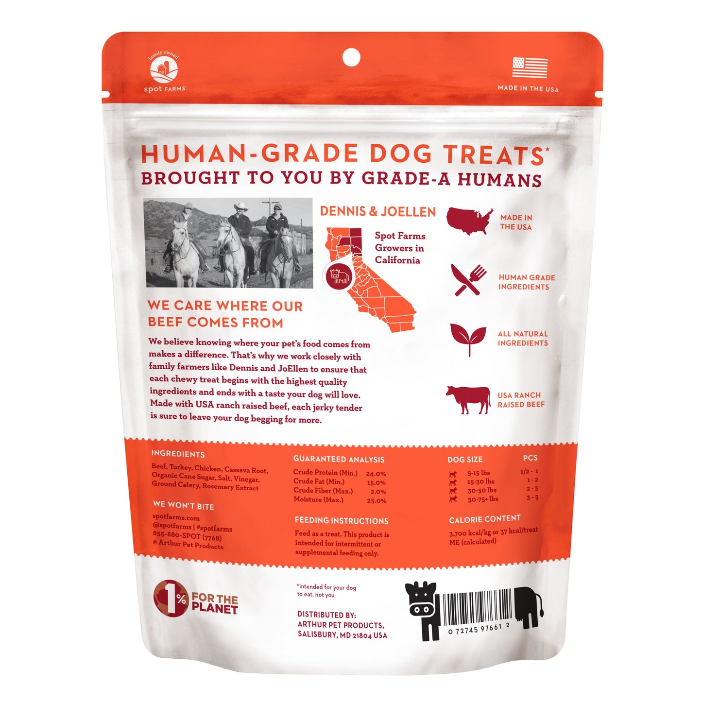 Spot Farms Dog Grain Free Basics Beef Jerky Tenders (10oz) - detail view