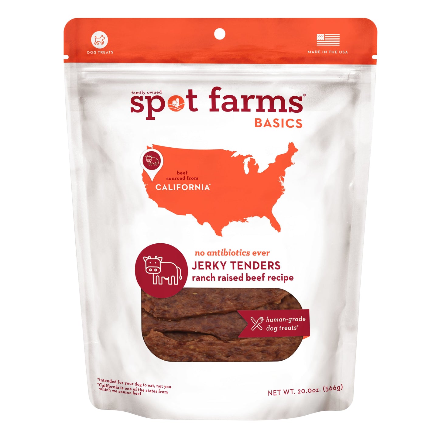Spot Farms Dog Grain Free Basics Beef Jerky Tenders (10oz) - main product image