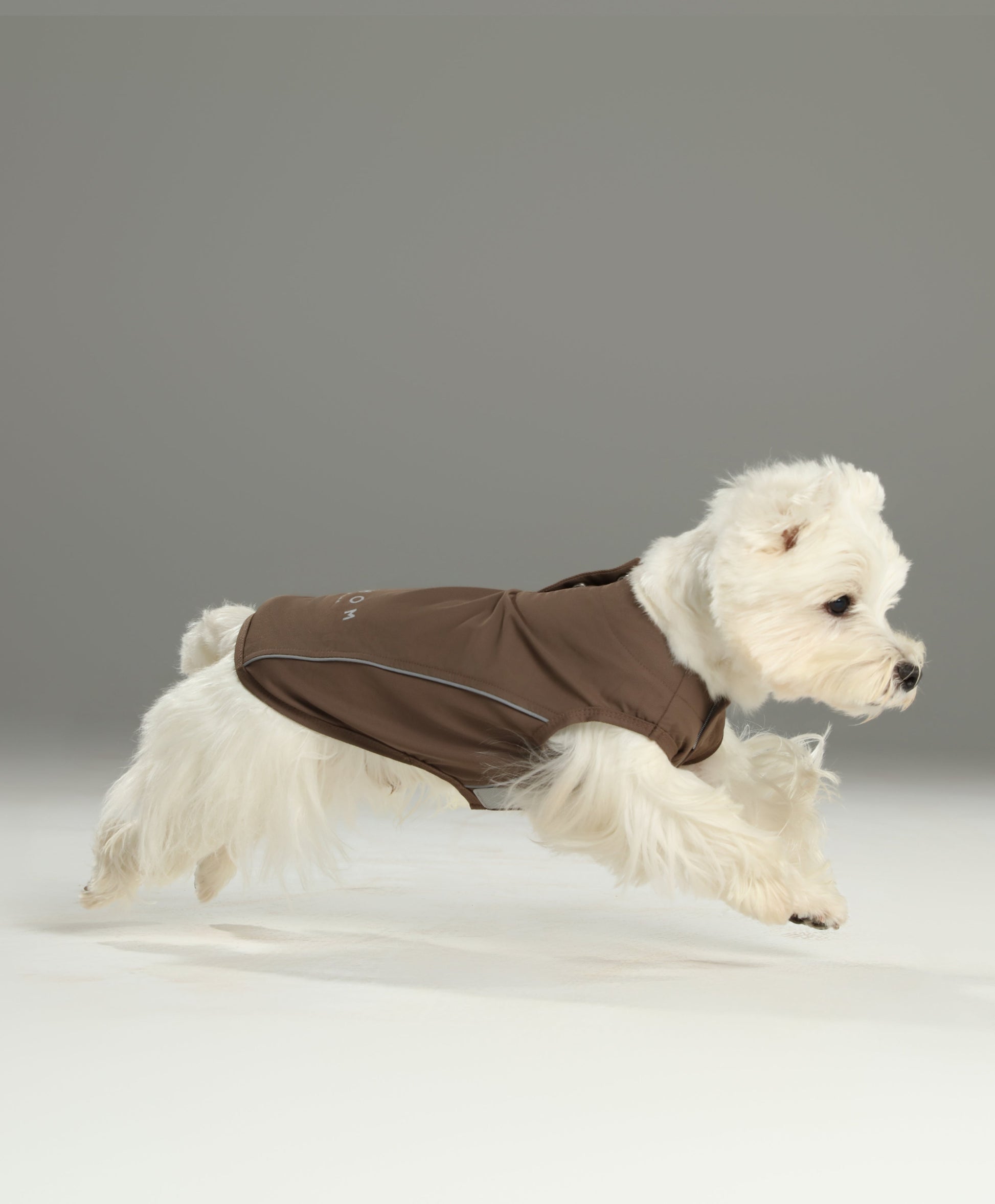 Chill Vest Shirt Mocha Dog Apparel Premium Pet Supply - lifestyle view